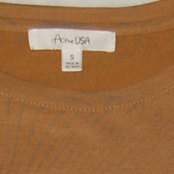 Active USA Women Size S Mustard Short Sleeve Tunic Top - Picture 7 of 7